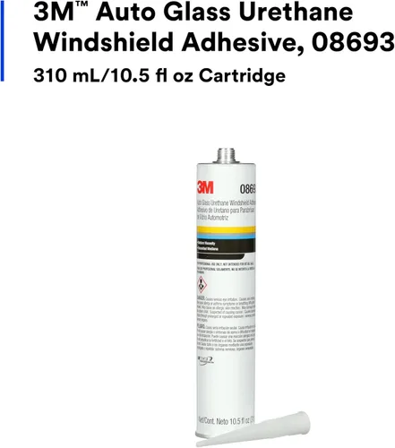 Miniatura 2 de 3M adhesivo para parabrisas de uretano de vidrio automotriz, 08693, viscosidad media, alta resistencia, curado rápido, cartucho de 310 ml/10.5 fl