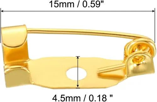 Miniatura 2 de MECCANIXITY 150 pines de barra de seguridad de 0.591 in, broche de cierre para insignias de identificación, tarjetas de nombre, etiquetas para Tono