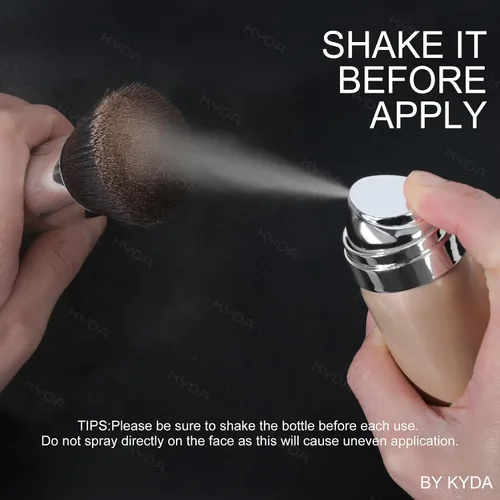 Miniatura 5 de KYDA - Base en aerosol AirBrush SPF 35, base mate duradera, cubierta ligera, suave mezclable, base de maquillaje hidratante con aplicador de cepillo