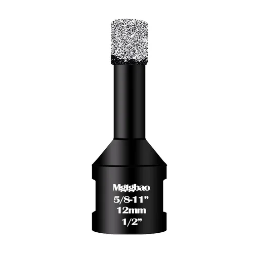 Miniatura 34 de Brocas de núcleo de diamante seco de 1-1/2 pulgadas (1.496 in), kit de sierra de diamante soldado al vacío para azulejos de cerámica de porcelana