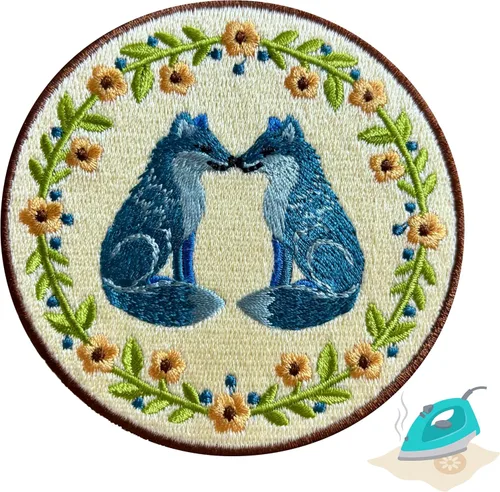 Miniatura 25 de Parche de llama para planchar de 3.5 pulgadas, 1 paquete de parches bordados para coser para ropa, jeans, chaquetas, mochilas, sudaderas