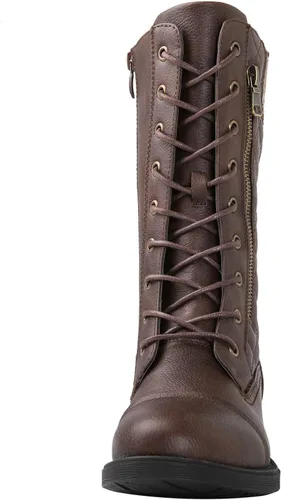 Miniatura 4 de GLOBALWIN Botines de tacón bajo con cordones para mujer