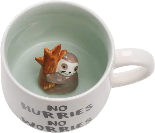 Miniatura 21 de Taza de café 3D con unicornio en el interior, linda figura de animal hecha a mano en cerámica, regalo para Navidad, cumpleaños o día de la madre