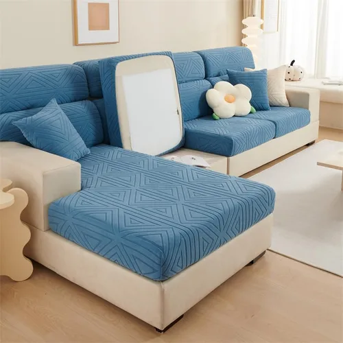 Miniatura 3 de INFLAG Fundas de sofá en forma de L, fundas de sofá mágicas, funda de sofá diván, funda elástica con banda elástica, protector de muebles para sala