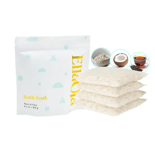 ELLAOLA Baño de Avena para Remojo para Bebés, Niños y Adultos - Baños de Té para Bebés Hechos con Prebióticos para Alivio de la Piel Seca, Con