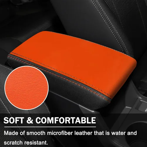 Miniatura 2 de Funda para reposabrazos de consola central para Subaru Crosstrek/Impreza, accesorios 2024 2025 2026 de cuero para consola central, caja de naranja