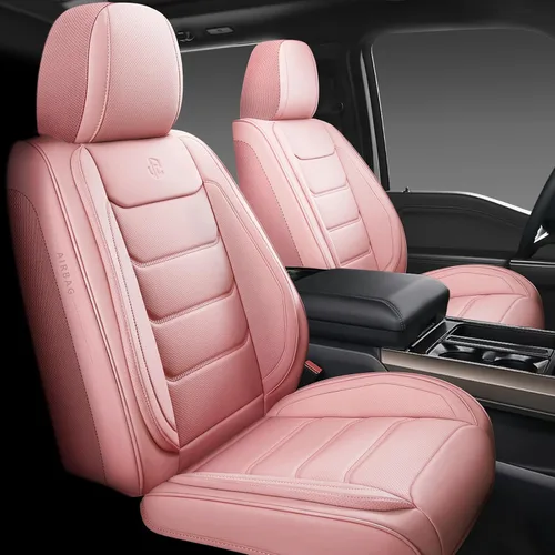 Miniatura 13 de Juego completo de fundas de asiento de automóvil de piel sintética de cobertura completa, fundas de asiento para automóviles, SUV, camionetas, cojín