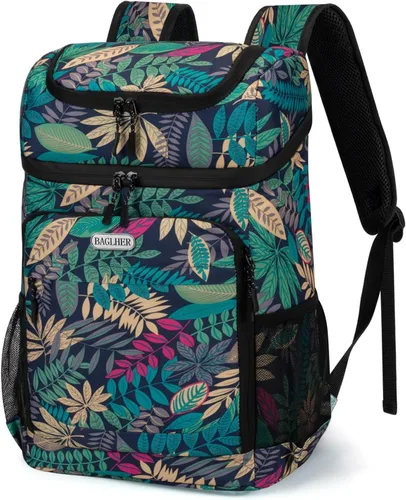 Miniatura 11 de BAGLHER Mochila Nevera Térmica Ligera Aislada - 30 Latas, A Prueba de Fugas para Almuerzo, Picnic, Senderismo, Viajes de Campamento Verde-Titán