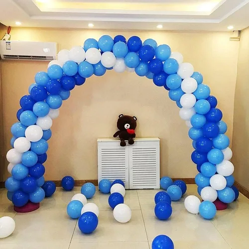Miniatura 5 de Abbaoww 100 globos azules de látex fuertes de 10 pulgadas para decoración de fiestas, cumpleaños, bodas, aniversarios, Navidad y suministros de arco