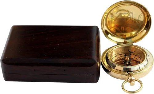 Miniatura 3 de Navegación de mochilero Hecho a mano Latón Personalizar Brújula para el mejor hombre, mejorarse, senderismo, camping, caza, trekking, vela