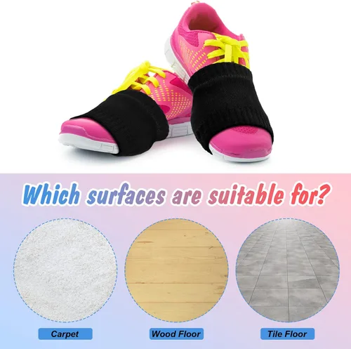 Miniatura 5 de Haysandy Dance Shoe Covers Over Sneakers Dance Shoe Covers Socks on Smooth Floors for Dancer Women Men Adults