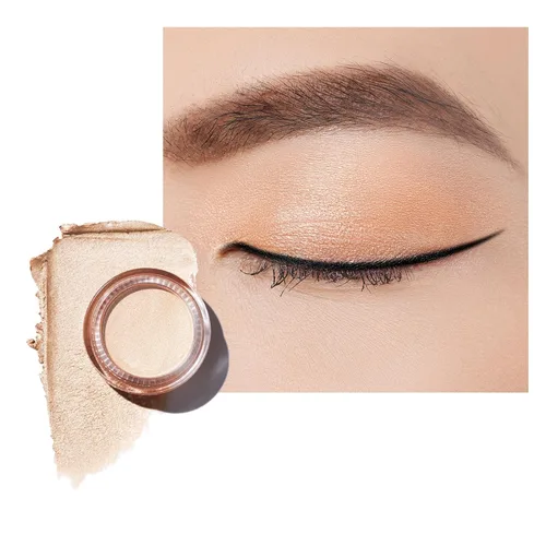 Miniatura 22 de Oulac Sombra de ojos en crema con brillo también para iluminador Sombra de ojos mezclable Resistente al agua y de larga duración con fórmula Pureza