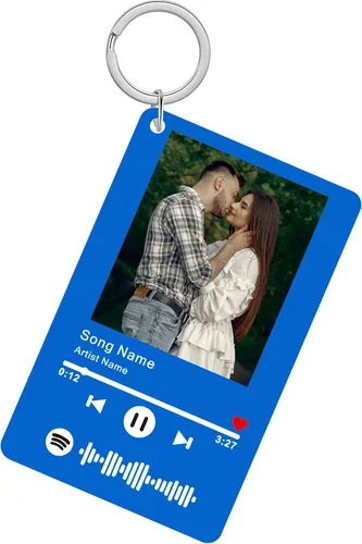 Miniatura 29 de Llavero personalizado de Spotify con imagen, llavero acrílico personalizado para fotos, llavero de código de canción de música de Spotify escaneable