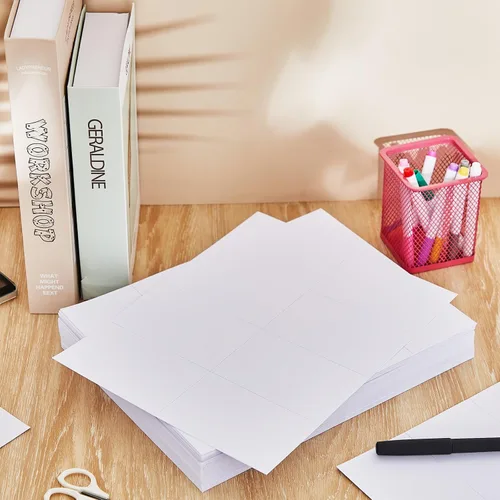 Miniatura 7 de Lincia 200 hojas de tarjetas de visita perforadas en blanco de 8-1/2 x 11 pulgadas, 8 por página de grosor de 180 GSM, compatibles con impresora