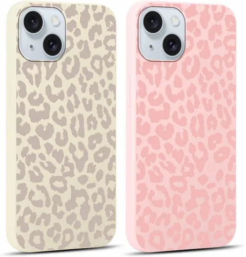 Miniatura 90 de Paquete de 2 Fundas de Teléfono Bonitas con Estampado de Guepardo para Apple iPhone 13 Pro Max de 6.7 Pulgadas, Fundas de Diseño