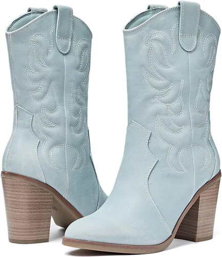 Miniatura 5 de NVOSRUO Botas de invierno para mujer, botas de nieve impermeables, botas frías ya sean cálidas, acogedoras y cómodas botas de media pantorrilla.