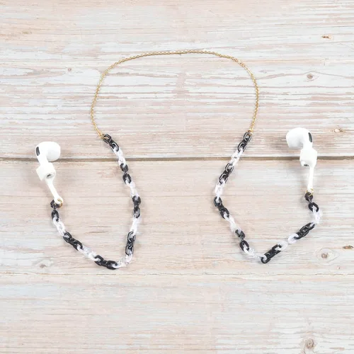 Miniatura 3 de Cadena magnética antipérdida para mujer, cadena de cuentas de ojo dorado compatible con Airpods Pro, 1,2 3