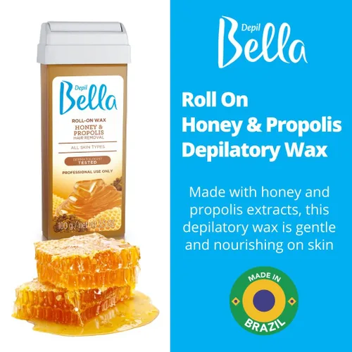Miniatura 2 de Depil Bella Rollo de cera depilatoria con miel y propóleos Depilación corporal, cartucho de cera para depilación Para hombres y mujeres Auto