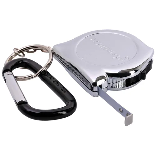 Miniatura 6 de KOMELON KMC-74K Pro Easy Chrome Case Cinta métrica 9.8 ft x 0.236 in Reglas métricas Llavero Llavero con mosquetón Clip Accesorio
