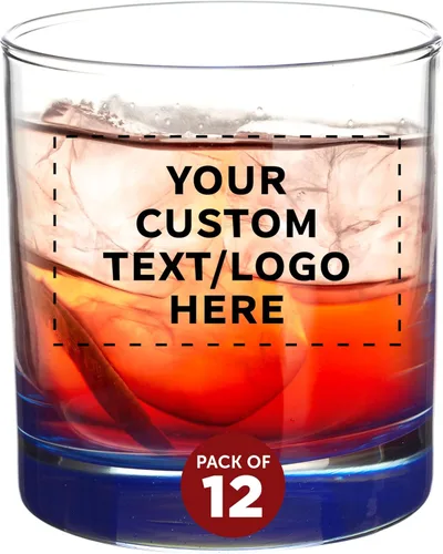 Miniatura 13 de DISCOUNT PROMOS Lexington Rocks Vaso de Whiskey 10.5 oz, Juego de 12, Paquete a Granel - Perfecto para Scotch, Bourbon, Whiskey, Cóctel - Negro