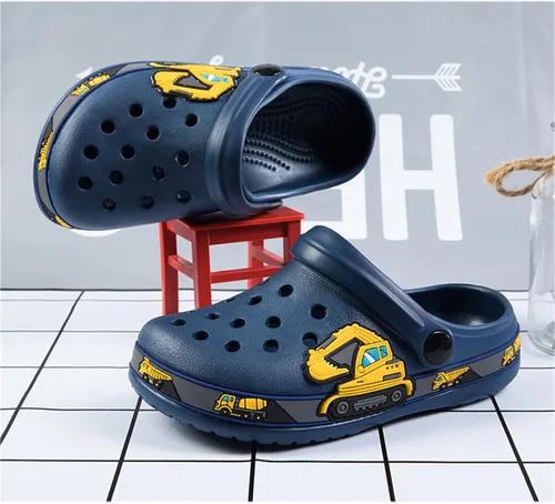 Miniatura 2 de Peyarlie Sandalias de jardín para niños y niñas, zapatos de jardín sin cordones, ligeras, para verano, interiores, exteriores, playa, piscina, agua