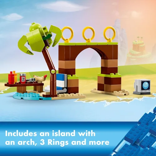 Miniatura 4 de LEGO Sonic The Hedgehog: Tails' Adventure Boat Juego de Construcción de Juguete Interactivo, Juguete de Videojuego con Personajes de Sonic y Esquís