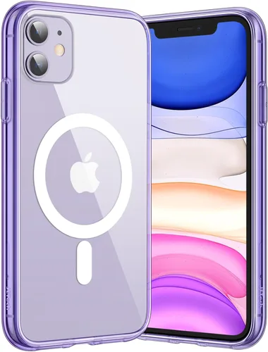 Miniatura 8 de JETech Funda magnética para iPhone 11 de 6.1 pulgadas, compatible con carga inalámbrica MagSafe, a prueba de golpes, parte trasera transparente