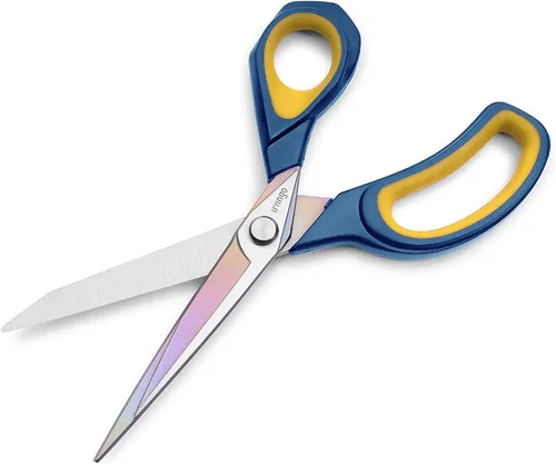 Miniatura 4 de LIVINGO - Tijeras de tela premium de 8.5 pulgadas, revestimiento de titanio resistente de alta calidad, de acero inoxidable forjado, tijeras Azul