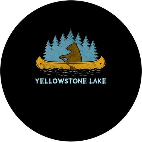 Miniatura 3 de Cedar Creek Lake lake Bear Canoe outdoor hiking camping PopSockets Swappable PopGrip
