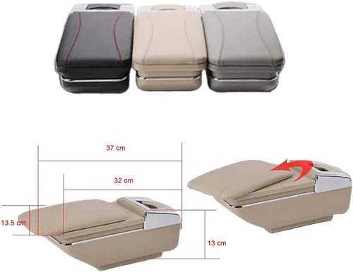 Miniatura 7 de Compatible con caja de reposabrazos de cuero para consola central de automóvil, SUZUKI SX4 2008 2009 2010 2011 2012 2013 2014 2015 2016 2017