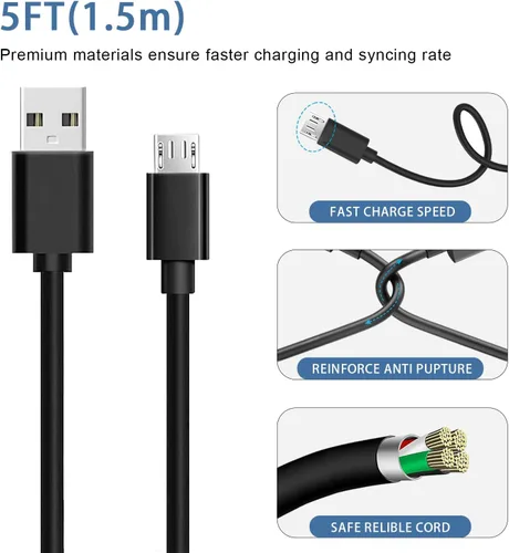 Miniatura 3 de Cable de carga rápida USB de 10 W apto para NOCO Genius Boost Sport GB40 GB20 GB30 GB70 GB70XL GB40HD GB50Pro GB150 Batería Jump Starter 5V2A Cable