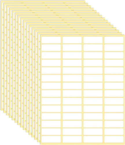 Miniatura 16 de 1260 Piezas de Etiquetas Adhesivas Blancas Mate Pequeñas Etiquetas en Blanco Removibles Etiquetas Adhesivas de Precio para Frascos Cajas Escuela