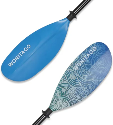 Miniatura 15 de Remos de Kayak con Eje de Aleación y Pala de PP, Remos Flotantes para Kayak, Ajustables 230-250 cm/90-98 Pulgadas, 210-230 cm/82-90 Pulgadas Verde