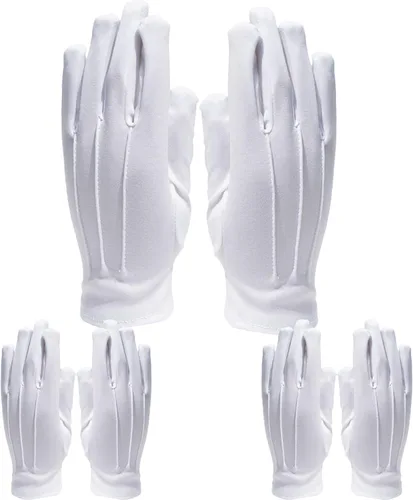 BOMJJOR Michael - Guante blanco con diamantes de imitación para niños, guante de Billie Jean MJ Jackson, guante de roca, guante formal de esmoquin