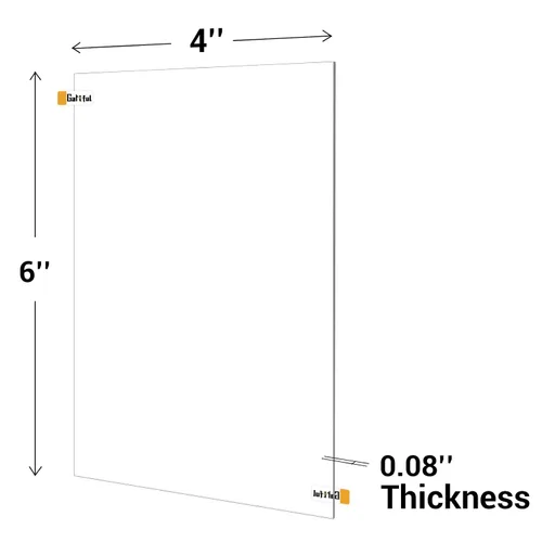 Miniatura 2 de Gartful Hojas de acrílico transparente de 0.079 pulgadas de grosor, paquete de 6 paneles de plexiglás con película protectora, tablero de plástico