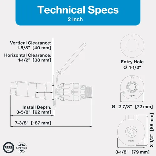 Miniatura 7 de Aquor House Hydrant V1+ - Grifo para exteriores antiheladas, válvula antisifón con conexión rápida, boquilla de manguera empotrada a prueba