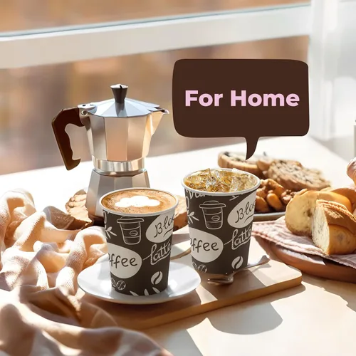 Miniatura 6 de Fit Meal Prep Tazas de café de 8 onzas, 500 unidades, taza caliente a prueba de fugas, taza de café de papel desechable a granel para bebidas