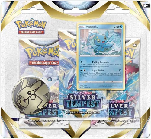 Pokemon TCG: Sword & Shield Silver Tempest Three-Booster Blister..