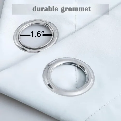 Miniatura 6 de Mangata Casa - Cortinas opacas para dormitorio, 2 paneles, cortinas térmicas para ventana, para sala de estar, cortinas que oscurecen. Blanco