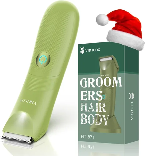 Miniatura 11 de VIKICON Recortadora de bikini para mujeres: Afeitadora eléctrica indolora para púbico/piernas con luz, cuchilla hipoalergénica de cerámica, Azul