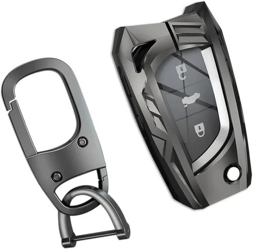 Miniatura 10 de Funda para llavero Nissan con llavero, elegante y duradera funda de protección de aleación de zinc compatible con Altima Maxima Rogue Armada
