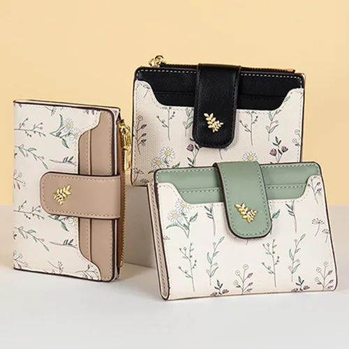 Miniatura 6 de Farcauo Cartera para Mujer delgada con Flores Kawaii, Carteras para Mujeres, Cartera Linda y delgada para Mujeres, Contemporáneo