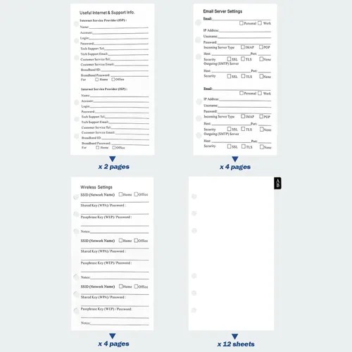 Miniatura 5 de BTSFTOGET Refillable Password Book Binder with Alphabetical Tabs and Lock, 576 Passwords Large Print, 316 Pages Password Keeper for Computer &
