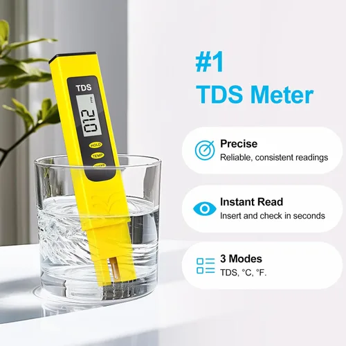 Miniatura 2 de Kit de prueba de agua: medidor TDS, 20 tiras de prueba (8 en 1), guía de acción del usuario y 2 hojas de registro. Probador digital de agua