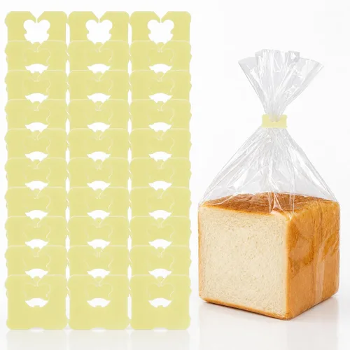 100 clips reutilizables de plástico amarillo para mantener tu comida fresca, clips para bolsas de almacenamiento de alimentos de 7/8 x 1 pulgada