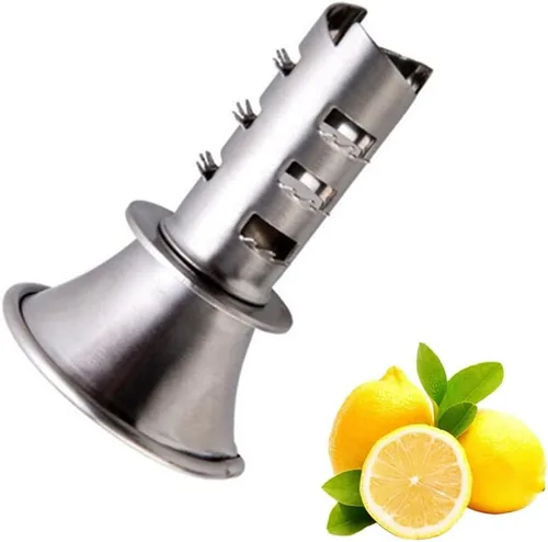 Miniatura 4 de Escariador manual del exprimidor del exprimidor del limón del acero inoxidable, Juicer de mano de la fruta cítrica y vertedor de naranja