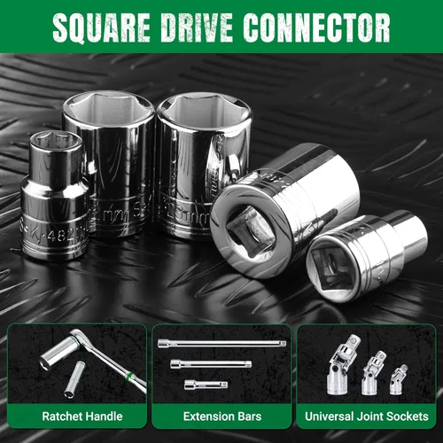 Miniatura 6 de SK Tools USA 1/2 Drive, 15 piezas, 6 puntos, estándar, juego de enchufes cromados métricos: 0.394 in - 0.945 in 1955