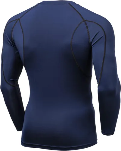 Miniatura 8 de TSLA - Paquete de 1 o 3 camisas de compresión de manga larga FPU 50+ para hombre, camisa de entrenamiento atlético, protector de erupción