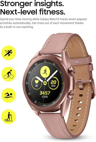 Miniatura 5 de Samsung Reloj inteligente Galaxy Watch 3 (1.614 pulgadas, GPS, Bluetooth, LTE desbloqueado) con monitoreo avanzado de salud, seguimiento de fitness