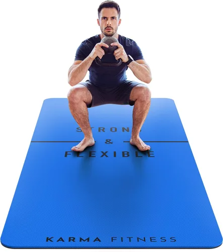 Miniatura 8 de Esterilla de yoga grande – Esterilla de entrenamiento extra gruesa de 0.394 in (72 x 32 pulgadas) – Alfombrilla antideslizante de TPE para mujeres